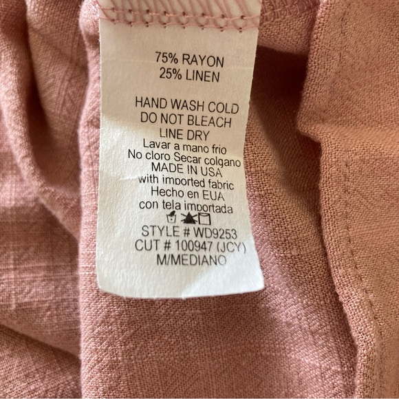 GeeGee Light Dust Pink Babydoll Dress | New No Tags | Size M - Picture 7 of 9